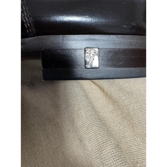 Versace Collection Shoes Mens Size 43 Brown Cap Toe Oxford Brogue Dress Leather - Picture 7 of 16